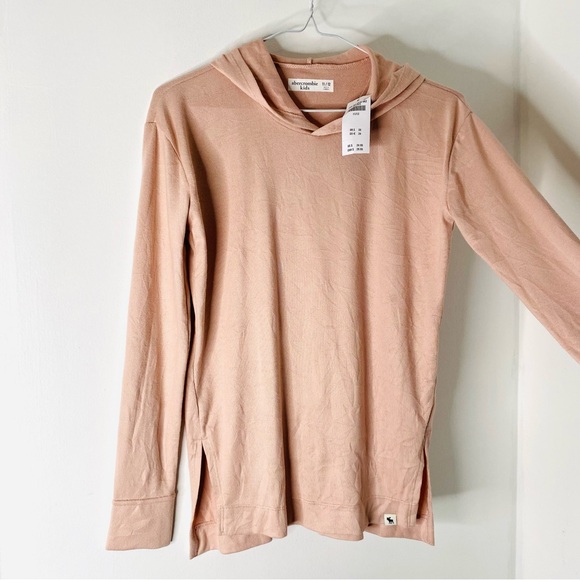 abercrombie kids Lightweight Knit Pale Rose Hooded Pullover NWT - Picture 3 of 6